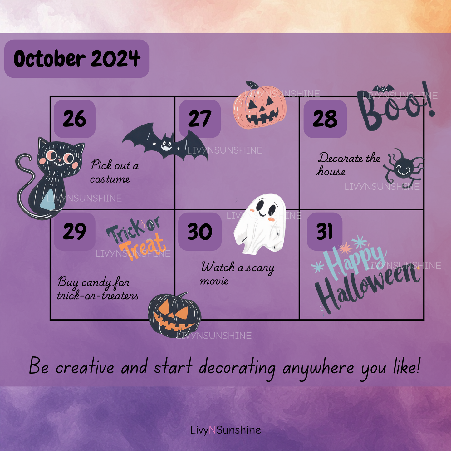 Spooky Halloween Digital Sticker Set – 27 Cute & Creepy Stickers for Planners, Journals, Digital Scrapbooks | Perfect for Halloween Fun