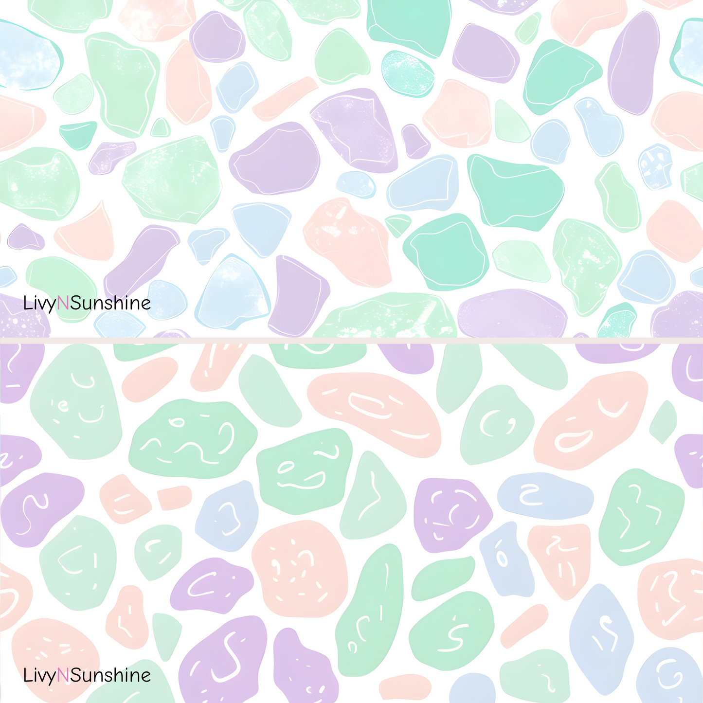 Set of 10 Seamless Tiles - Herringbone, Flower Meadow, and Terrazzo Designs