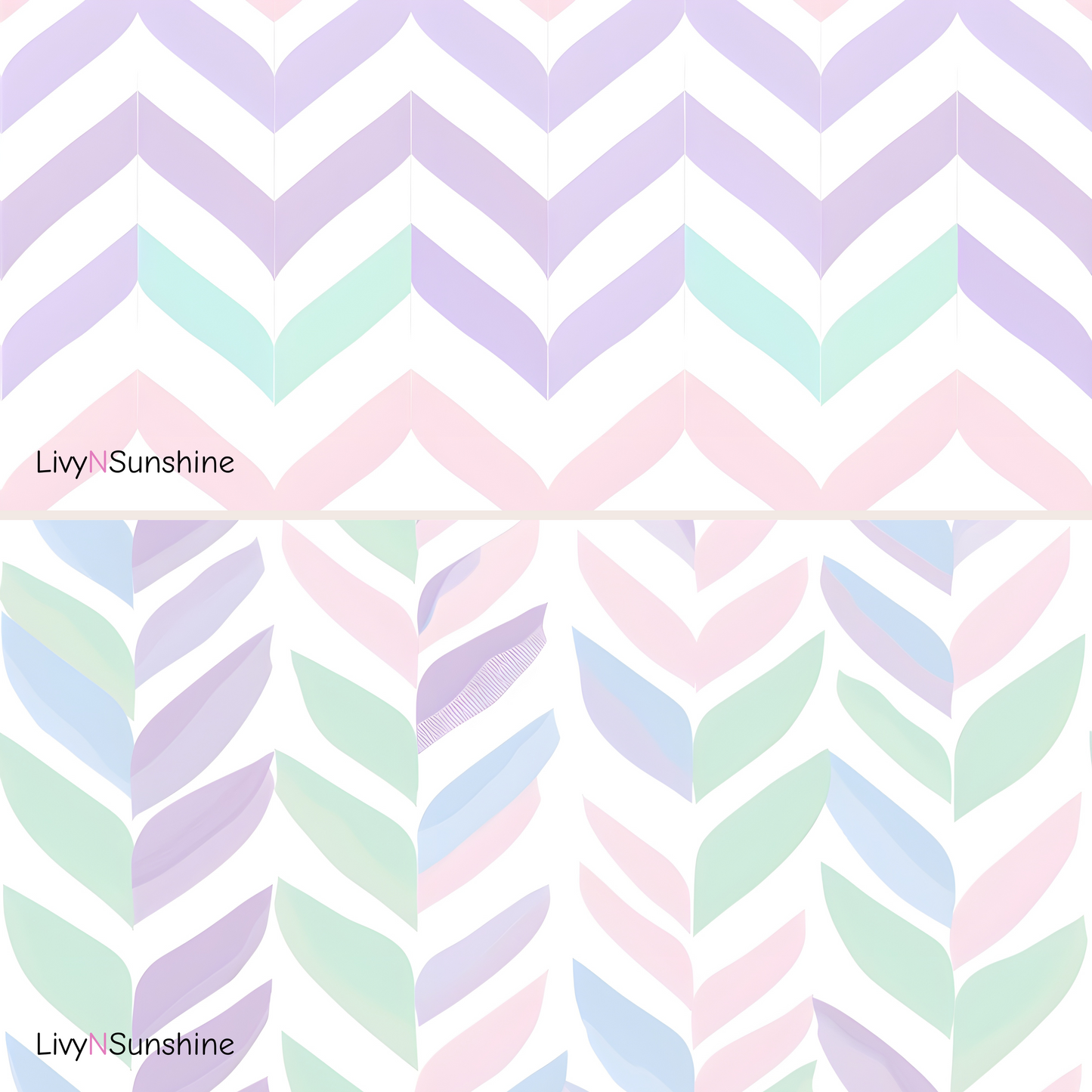 Set of 10 Seamless Tiles - Herringbone, Flower Meadow, and Terrazzo Designs