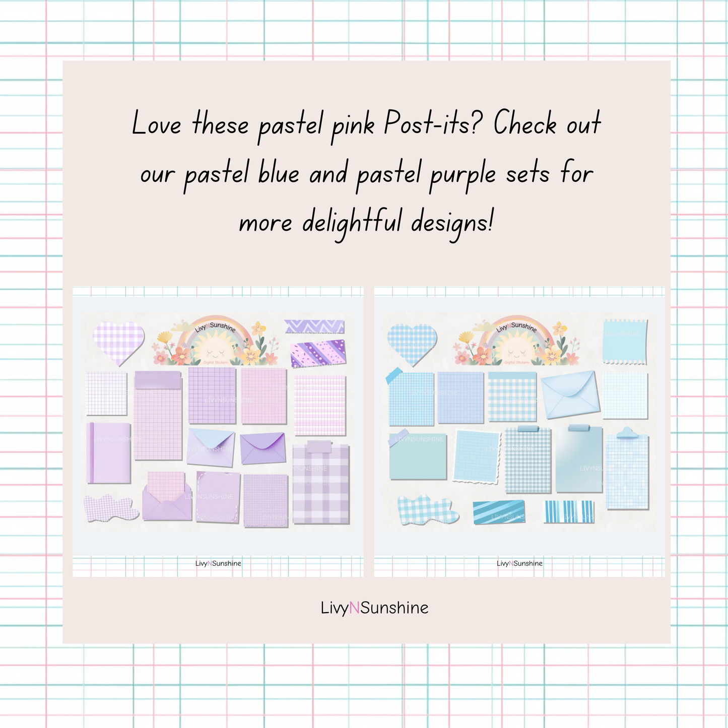 Set of 18 Pastel Pink Digital Post-its - Cute and Functional Sticky Notes for Digital Planners & Journals - PNG and Goodnotes
