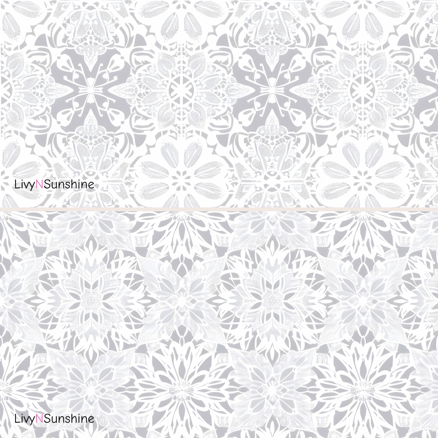 Set of 10 Digital White Lace Tiles - Elegant Floral Patterns