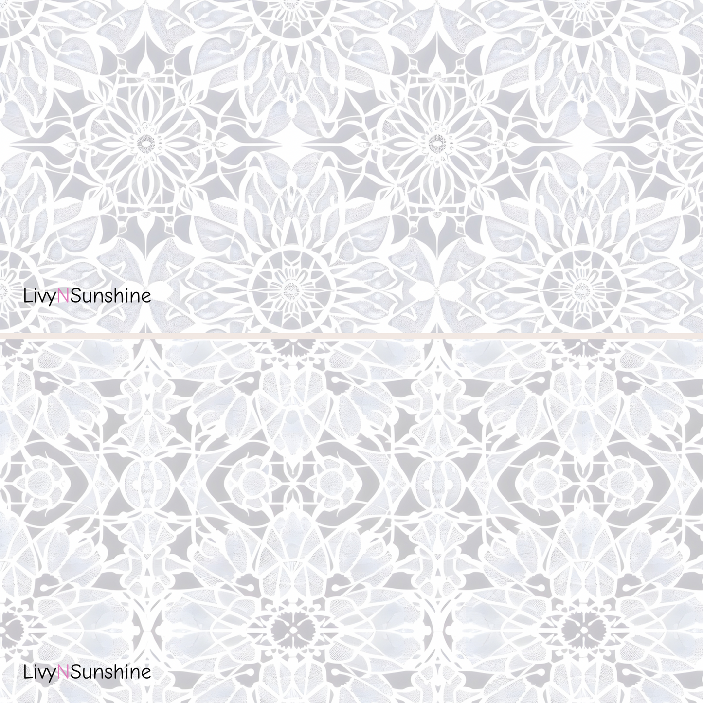 Set of 10 Digital White Lace Tiles - Elegant Floral Patterns